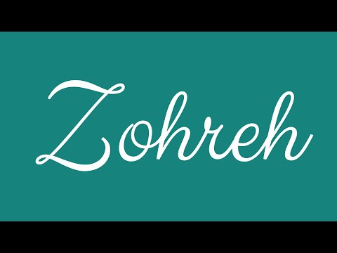 Learn how to Sign the Name Zohreh Stylishly in Cursive Writing