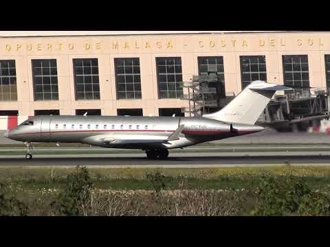 Private Bombardier BD 700 1A10 Global 6000 9H-VJU Take Off Malaga LEMG