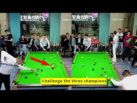 Challenge The Three Champions In The Pool Hall