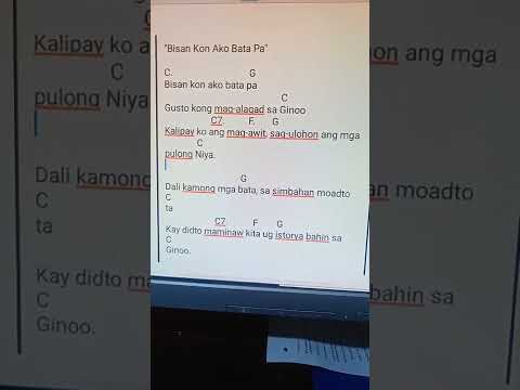 "Bisan Kon Ako Bata Pa" lyrics and chords