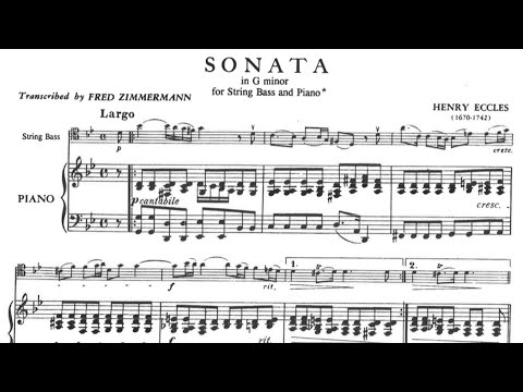 Henry Eccles - Sonata in G minor for Double Bass and Piano