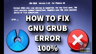 How To Fix GNU Grub Error  Minimal Bash Like Line 