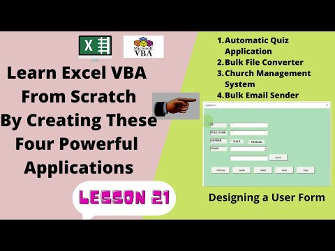 MS Excel VBA Tutorials Lesson 21 - How to Create a User Form
