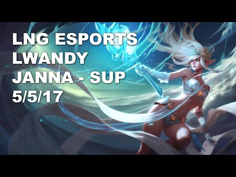 LNG Esports lwandy Sup Janna vs Pyke - KR Challenger Rank Game 10.7