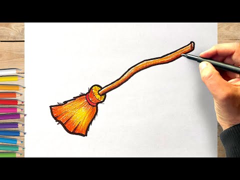 Comment dessiner un balai de sorcière dessin facile