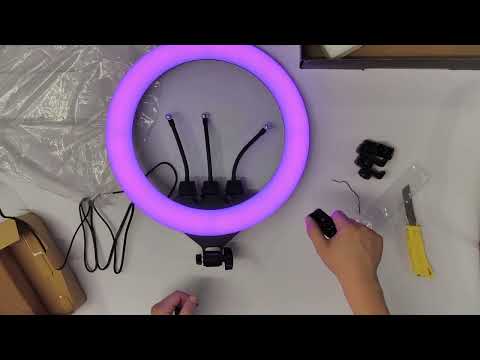 Led кольцо съемка RGB, Освещение для блогера, Кольцевая лампа для фото светкомплект VC-66 top shop ua_ - фото 1 - id-p2742460205