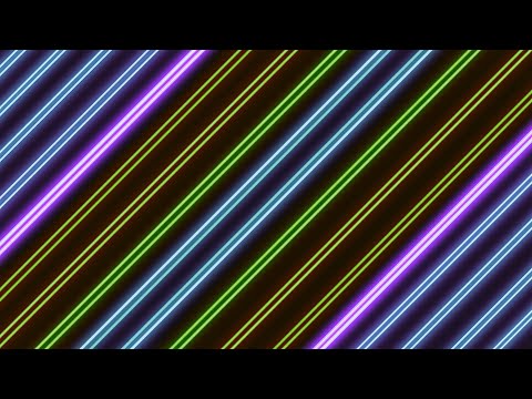 1 Hour Visual In Full HD / nr.466 / Trippy Neon Lines Music VJ Background