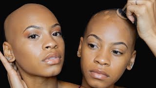 Bald Head Makeup Routine | MakeupMonday