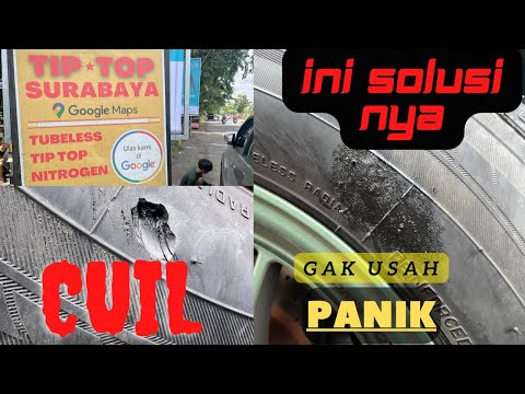 Dinding ban cuil / sobek samping, untung nggak sampai bocor. #sidewalldamage #fortunervnt #banmobil