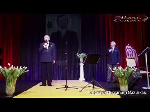 X Forum Humanum Mazurkas- otwarcie koncertu-prezesi Mazurkas-Andrzej Bartkowski i Andrzeja Hulewicz