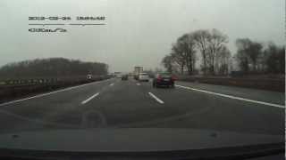 preview picture of video 'Rücksichtsloser Spurwechsel auf der Autobahn [HD] - A2 Auffahrt Hamm Beinahe Crash Unfall'