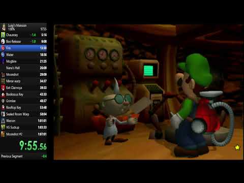 THE FIRST 1:06 Luigi's Mansion NEW 100% World Record 1:06:42