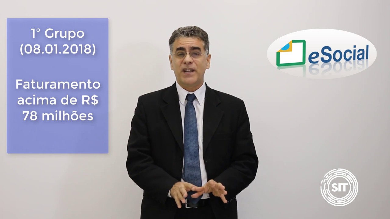 Implantação do eSocial  - 08 de janeiro de 2018