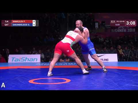 Qual. FS - 125 kg: F. ANAKULOV (TJK) v. G. SAKANDELIDZE (QAT)