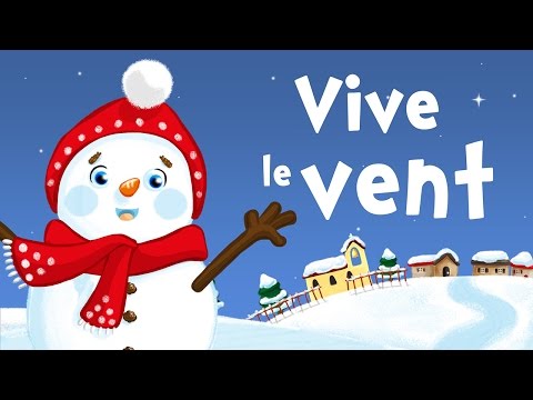 Jingle Bells in French (Vive le Vent) - Christmas song for kids with lyrics !