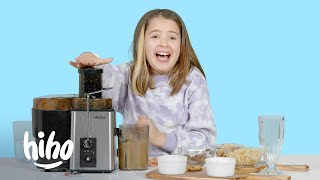 Kids Try Juicing Wild Ingredients | Kids Try | HiHo Kids