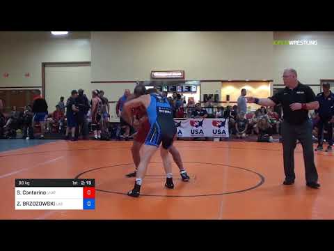 2018 Marine Corps US Open/Masters E Greco Roman 88 RR Rnd 2 - Stephen Contarino (Unat) Vs. ZDZISLA