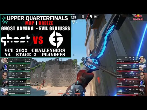 Ghost vs Evil Geniuses - VCT Challengers NA Stage 2 Playoffs - Upper Quarterfinals Map 1 Breeze