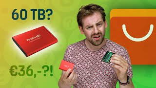 Een externe ssd van 60TB voor 35 euro? - Het kan (niet) op AliExpress