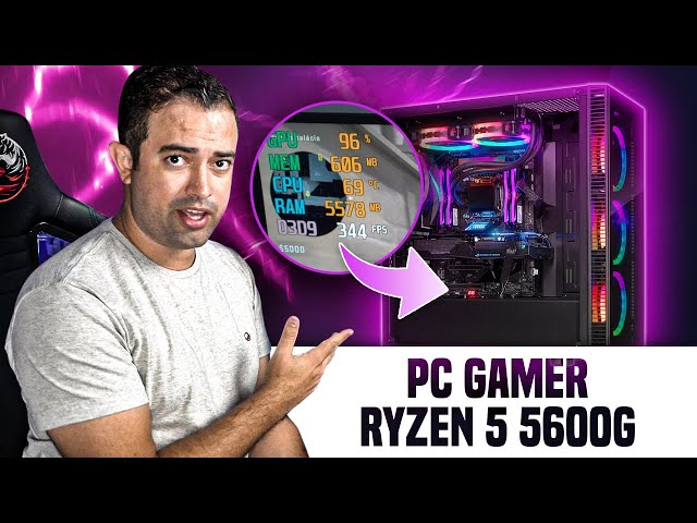 PC Gamer Completo Ryzen 5 4600G, 16GB DDR4, SSD 480GB, 400W 80 Plus, Enifler