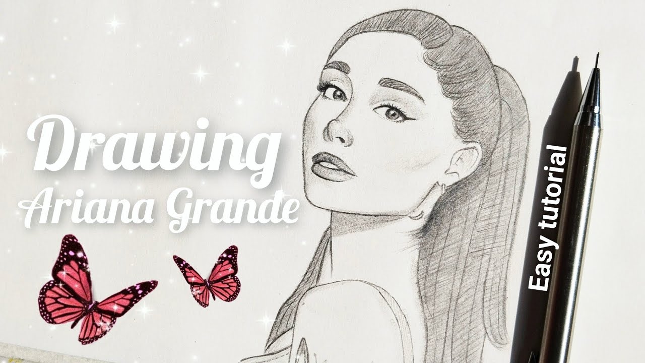 How to draw Ariana Grande - easy drawing tutorial