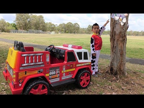 Paw Patrol Marshall NEW Fire Engine Ride On Rescue Cali From Tree Ckn Toys