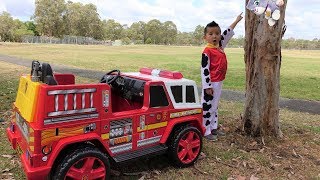 Paw Patrol Marshall NEW Fire Engine Ride On Rescue Cali From Tree Ckn Toys