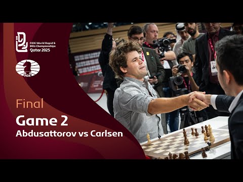 Incredible Game 2 of the FIDE World Blitz Championship Final! | Abdusattorov vs Carlsen
