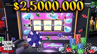 How To Win Jack Pot Prize $2,500,000 Chips | GTA Online Slot Machine Help Guide Tutorial Method