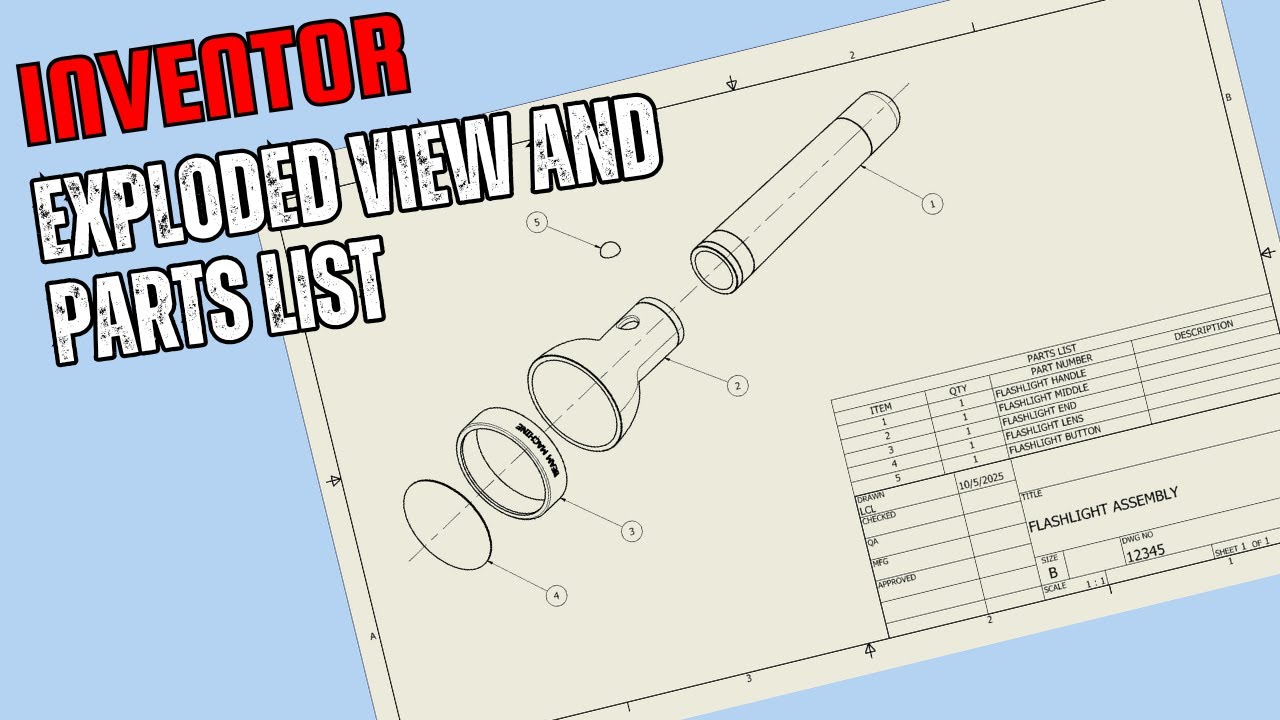 INVENTOR: EXPLODED VIEW AND PARTS LIST