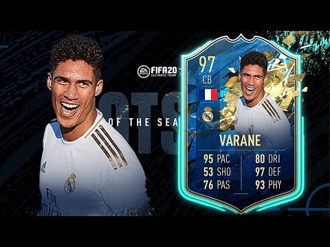 FIFA 20: RAPHAEL VARANE 97 TOTSSF PLAYER REVIEW I FIFA 20 ULTIMATE TEAM