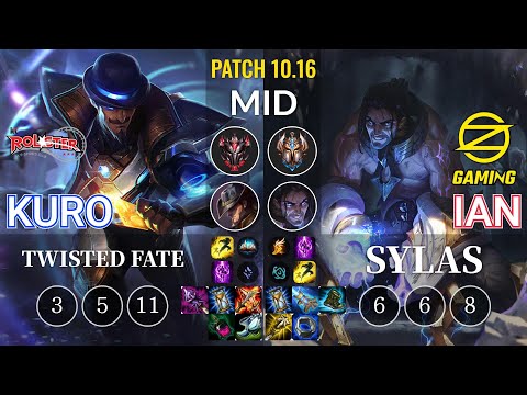 KT Kuro Twisted Fate vs OZ Ian Sylas Mid - KR Patch 10.16