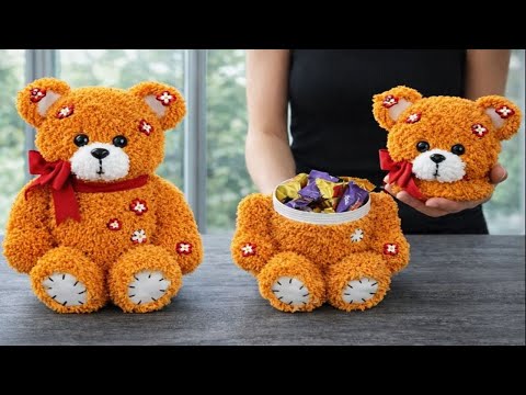 ✨ Plastikflaschen nicht wegwerfen! Bastelt daraus diesen niedlichen Teddybären – ganz ohne Nähen! 🐻