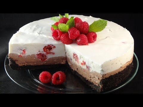 Raspberry Chocolate No-Bake Cheesecake -with yoyomax12