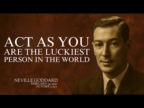 NEVILLE GODDARD: "ACT AS IF YOU’RE THE LUCKIEST PERSON ALIVE – THE SECRET TO MANIFESTING ANYTHING"