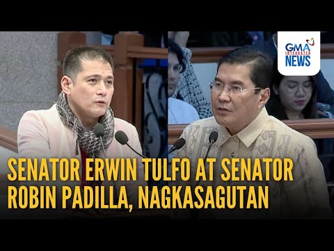 Erwin Tulfo, Robin Padilla, nagsagutan sa Senate session | GMA Integrated News