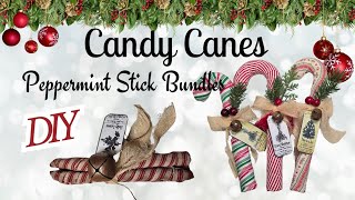 DIY Primitive Peppermint Stick Bundle N Candy Canes