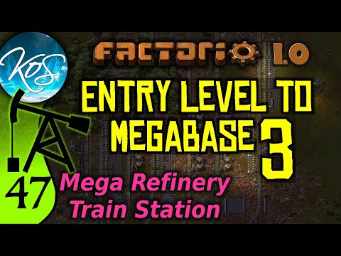 Factorio 1.0 Entry Level to Megabase 3, Ep 47: MEGA TRAIN STATION - Guide, Tutorial