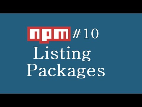 npm Tutorial for Beginners 10 Listing Packages