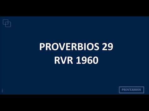 PROVERBS CHAPTER 29 (Audio, Lyrics)