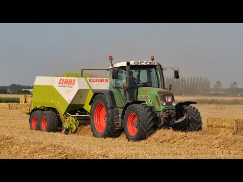 Fendt 818 vario & Claas Quadrant 2200 - Loonw. HAVA - stro persen