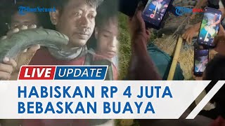 Gagal Ditaklukkan Panji Petualang, Buaya Berkalung Ban di Palu Dibebaskan oleh Pria asal Sragen