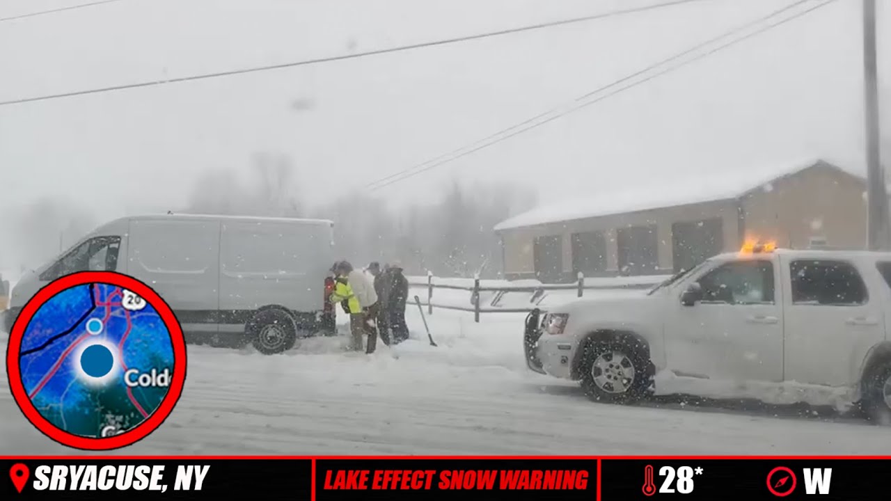 Live Lake Effect Snow Coverage - Syracuse, NY - LIVE STORM CHASING