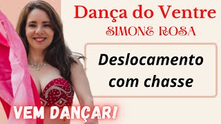 Aula de Dana do Ventre para iniciantes passo a passo - deslocamento com Chasse