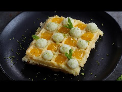 Recette Gaufres au lait de coco et mangue