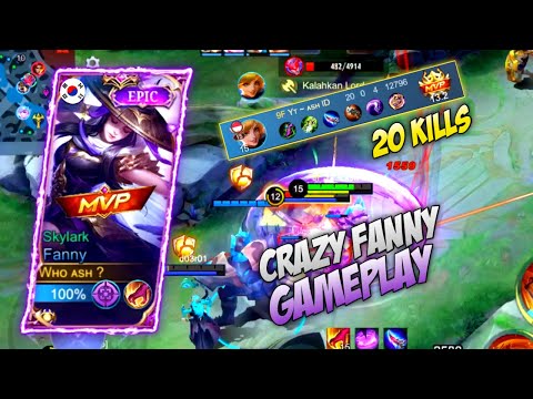 20 KILLS ‼️ CRAZY FANNY GAMEPLAY IN SOLO RANK 2023 | FANNY SETTING CONTROL 2023 | MLBB