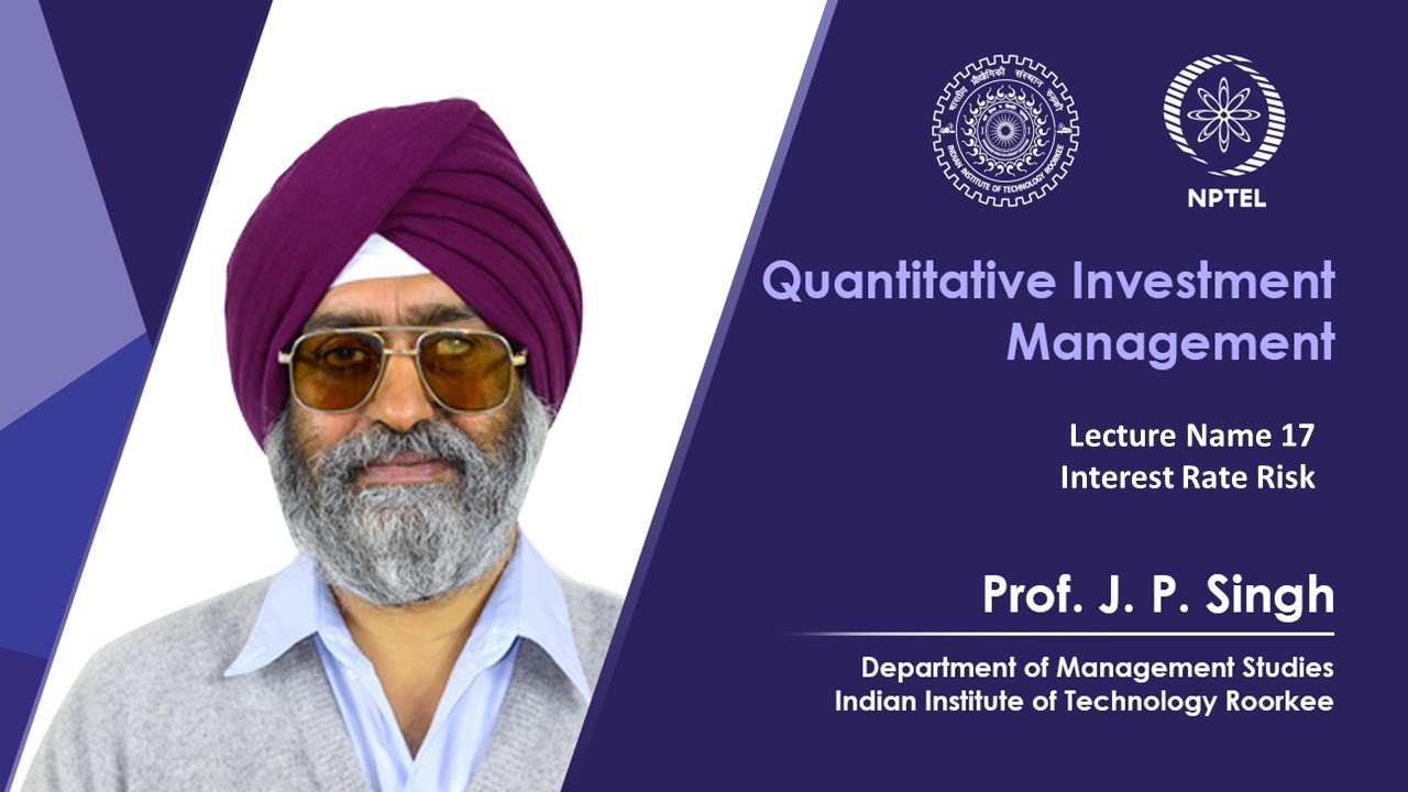 Lecture 17: Interest Rate Risk