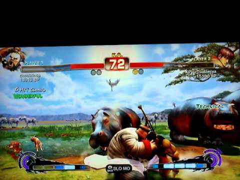 SSF4: chobixinco (Rufus) vs Kiryu Tsukimiya (Guy) - Japanese XBL ranked