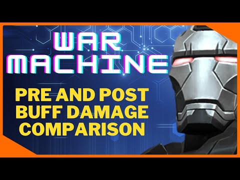Pre And Post Buff War Machine Damage Comparison! With And Without Synergy's!