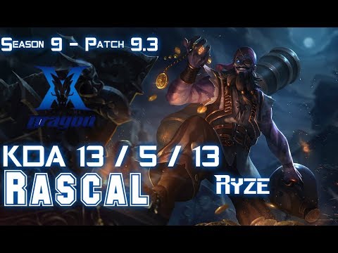 KZ Rascal RYZE vs RENEKTON Top - Patch 9.3 KR Ranked